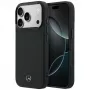 Mercedes Mer008871 Leather Mesh with Bow Line MagSafe telefona vāciņš iPhone 18 Pro / 17 Pro, melns