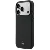 Mercedes Mer008871 Leather Mesh with Bow Line MagSafe telefona vāciņš iPhone 18 Pro / 17 Pro, melns