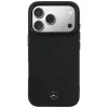Mercedes Mer008871 Leather Mesh with Bow Line MagSafe telefona vāciņš iPhone 18 Pro / 17 Pro, melns