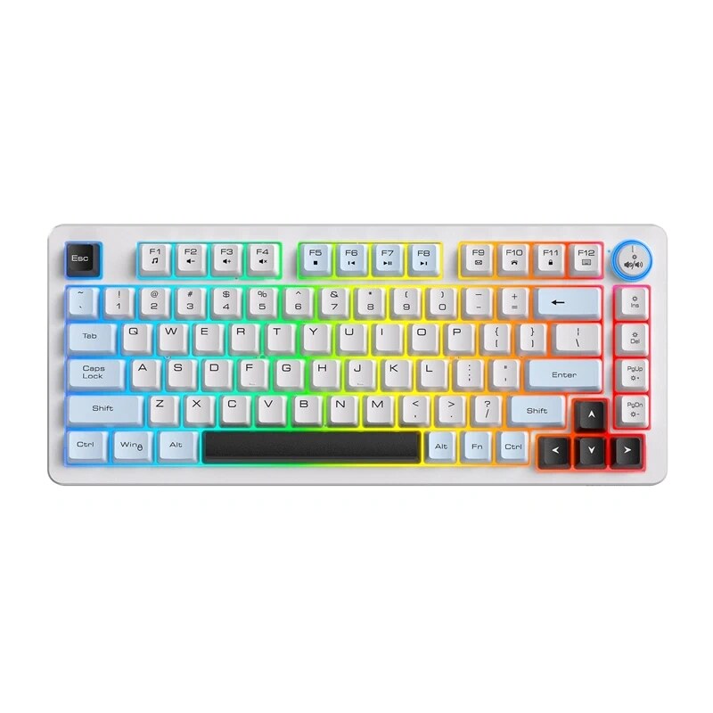 ONIKUMA MT501 balta tastatūra spēlētājiem, 75 %