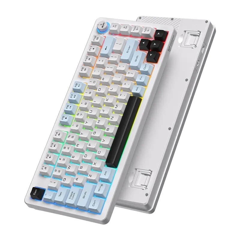 ONIKUMA MT501 balta tastatūra spēlētājiem, 75 %