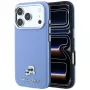 Karl Lagerfeld KLHMP18L6PSKCHLB aizmugurējais apvalks PU Grained Semi Wrap K&CH Heads MagSafe iPhone 17 Pro / 18 Pro, zils