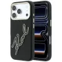 Karl Lagerfeld KF003311 Smooth Big Resin Signature Logo apvalks iPhone 18 Pro / 17 Pro, melns