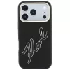 Karl Lagerfeld KF003311 Smooth Big Resin Signature Logo apvalks iPhone 18 Pro / 17 Pro, melns