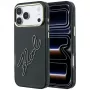 Karl Lagerfeld KF003382 IML Big Signature Resin Metal Frame apvalks iPhone 18 Pro Max / 17 Pro Max, melns
