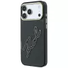 Karl Lagerfeld KF003382 IML Big Signature Resin Metal Frame apvalks iPhone 18 Pro Max / 17 Pro Max, melns