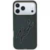 Karl Lagerfeld KF003382 IML Big Signature Resin Metal Frame apvalks iPhone 18 Pro Max / 17 Pro Max, melns