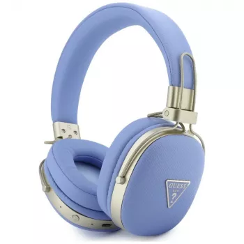 Guess Grained Triangle Gold Logo Bluetooth ENC austiņas, zilas