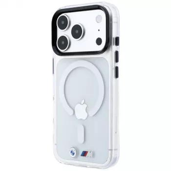 BMW M IML Glossy Metal Logo & Trims MagSafe vāciņš tālrunim iPhone 18 Pro Max / 17 Pro Max, caurspīdīgs
