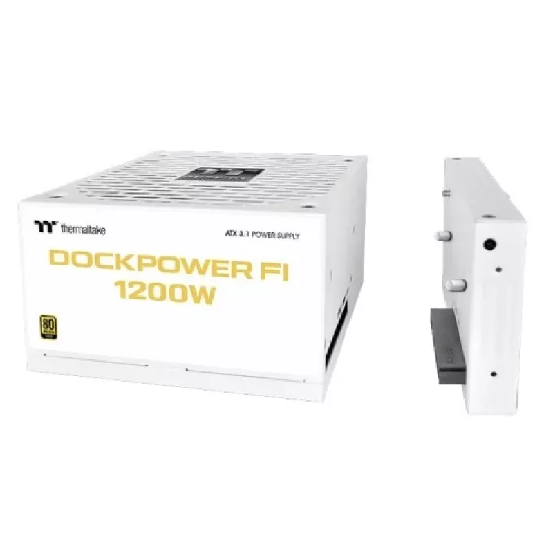 Thermaltake TT Dockpower FI 1200W Snow datora barošanas bloks, 1200 W, 80 PLUS Gold, modulārs, balts