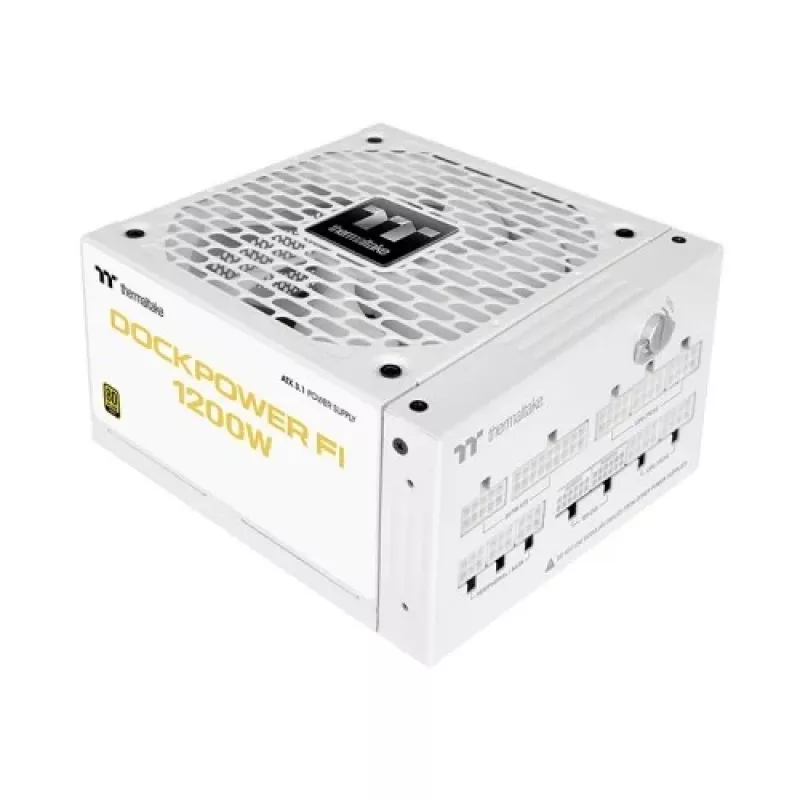 Thermaltake TT Dockpower FI 1200W Snow datora barošanas bloks, 1200 W, 80 PLUS Gold, modulārs, balts