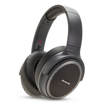 Aiwa HST-250BT bezvadu austiņas ar mikrofonu, pelēkas, 3,5 mm, Bluetooth 5.0