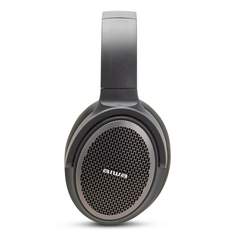 Aiwa HST-250BT bezvadu austiņas ar mikrofonu, pelēkas, 3,5 mm, Bluetooth 5.0