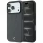 Mercedes Mer008909 ādas Crossed Lines MagSafe vāciņš iPhone 18 Pro / 17 Pro, antracīta krāsā