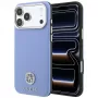 Guess Grained Round Strass Logo vāciņš ar MagSafe tālruņiem iPhone 18 Pro Max / 17 Pro Max, zils