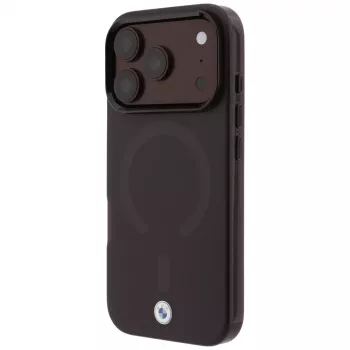 BMW Sign Frosted IML & Metal Logo MagSafe telefona vāciņš iPhone 18 Pro Max / 17 Pro Max, bordo krāsā