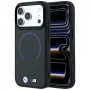 BMW M Kevlar Blue Print Ring MetalLogo MagSafe telefona vāciņš iPhone 18 Pro / 17 Pro, melnā krāsā