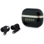 Guess Glossy Gold LinePrinted Classic Logo TWS austiņas, melnā krāsā
