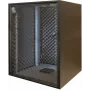 Silence Rack SRO156080B 19 collu skapis ar skaņas izolāciju, 15 U, viens kluss ventilators, 600x800 mm, stikla durvis, melns
