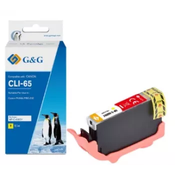 Saderīga G&G tintes kasetne Canon CLI-65Y (12,7 ml), dzeltenā krāsā