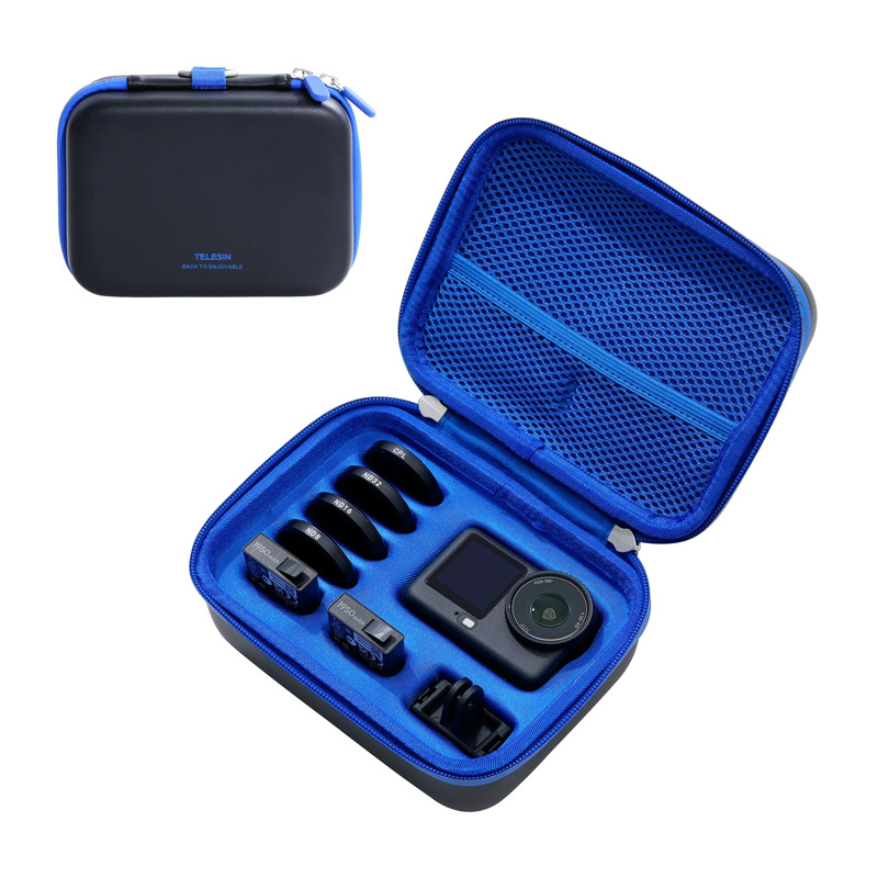 Telesin DisAdv S7-BAG-02BK EVA transportēšanas soma, paredzēta DJI Osmo Action 6, melnā krāsā