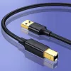 Ugreen US135 USB 2.0 A-B kabelis printerim, apzeltīts, 1 m, melns