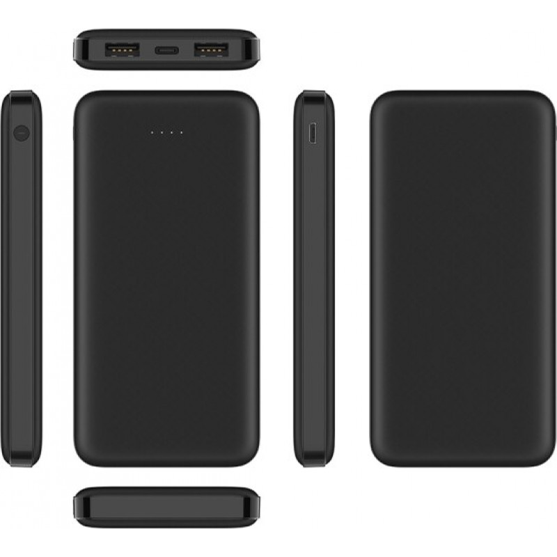 Veger A10 (W1065) pārnēsājamais akumulators, 10000 mAh, 5 V 2 A, melnā krāsā