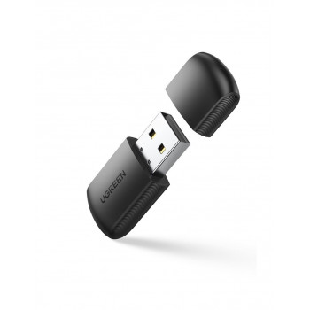 Ugreen ārējais divu joslu USB tīkla adapteris, WiFi 11ac AC650, melns (CM448)