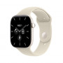 Apple Watch Series 12 GPS + Cellular 42 mm viedpulkstenis, pērļu baltais keramikas korpuss, smilškrāsas sporta siksniņa, M/L