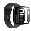 AmazingThing Radix Glass vāciņš Apple Watch 42 mm pulkstenim, rūdīts stikls, melns
