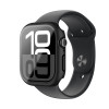 AmazingThing Radix Glass vāciņš Apple Watch 42 mm pulkstenim, rūdīts stikls, melns