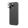 AmazingThing AR Aluminum 3 Lens Glass kameras objektīvu aizsargs ar rāmi iPhone 16 Pro / 16 Pro Max tālruņiem, melns