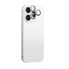 AmazingThing AR Aluminum 3 Lens Glass kameras objektīvu aizsargs ar rāmi iPhone 16 Pro / 16 Pro Max tālruņiem, sudraba krāsas
