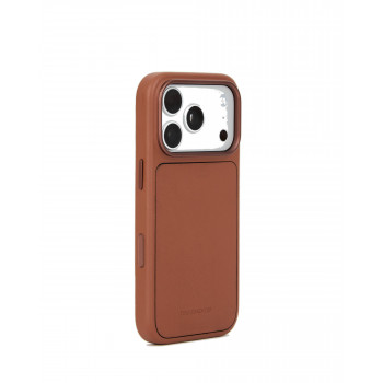 Mujjo Troubadour modulārs ādas apvalks tālrunim Apple iPhone 18 Pro / 17 Pro, MagSafe, gaiši brūns