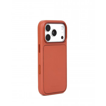 Mujjo Troubadour modulārs ādas apvalks tālrunim Apple iPhone 18 Pro / 17 Pro, MagSafe, terakotas krāsas