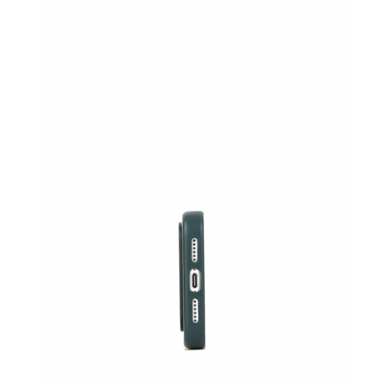 Mujjo Troubadour ādas apvalks tālrunim Apple iPhone 18 Pro Max / 17 Pro Max, MagSafe, obsidiāna zaļš