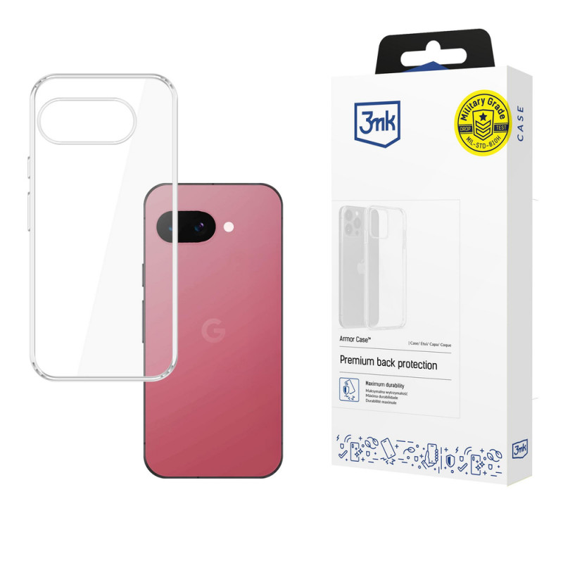 3MK Armor Case vāciņš, paredzēts Google Pixel 9A, caurspīdīgs