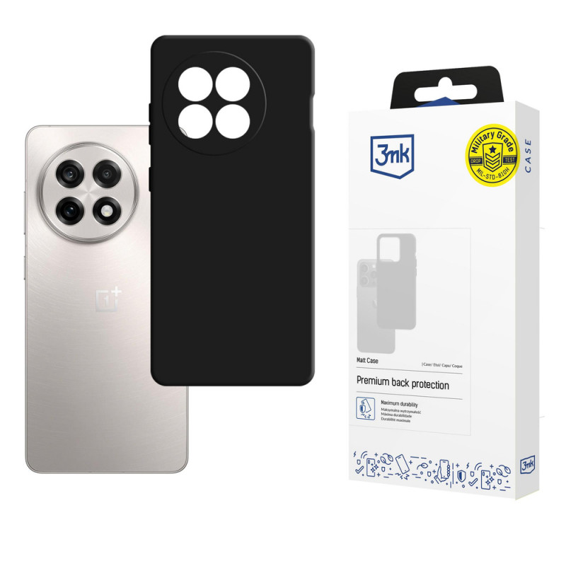 3MK Matt Case aizsargvāciņš tālrunim OnePlus 13R / Ace 5, melns