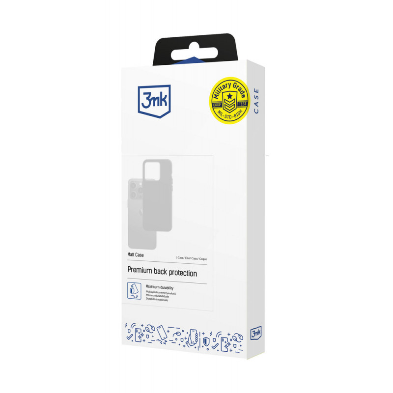 3MK Matt Case aizsargvāciņš tālrunim POCO X7 Pro, melns