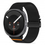 Tech-Protect Nylon Clasp siksniņa pulkstenim Samsung Galaxy Watch 8 / 9 / Classic 40 / 44 / 46 mm, melna