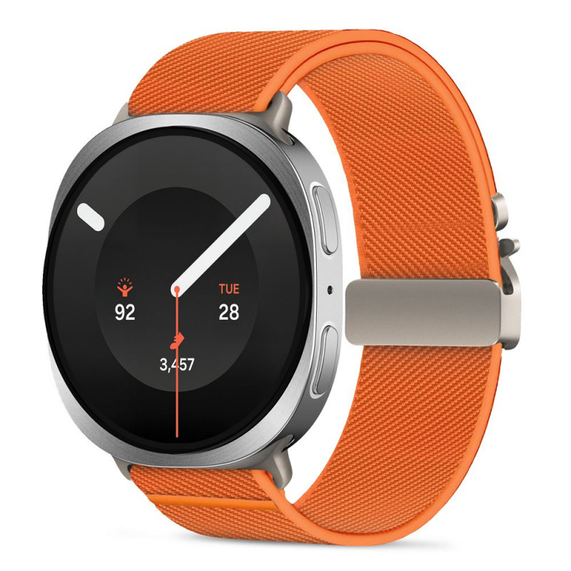 Tech-Protect Nylon Clasp siksniņa pulkstenim Samsung Galaxy Watch 8 / 9 / Classic 40 / 44 / 46 mm, oranža