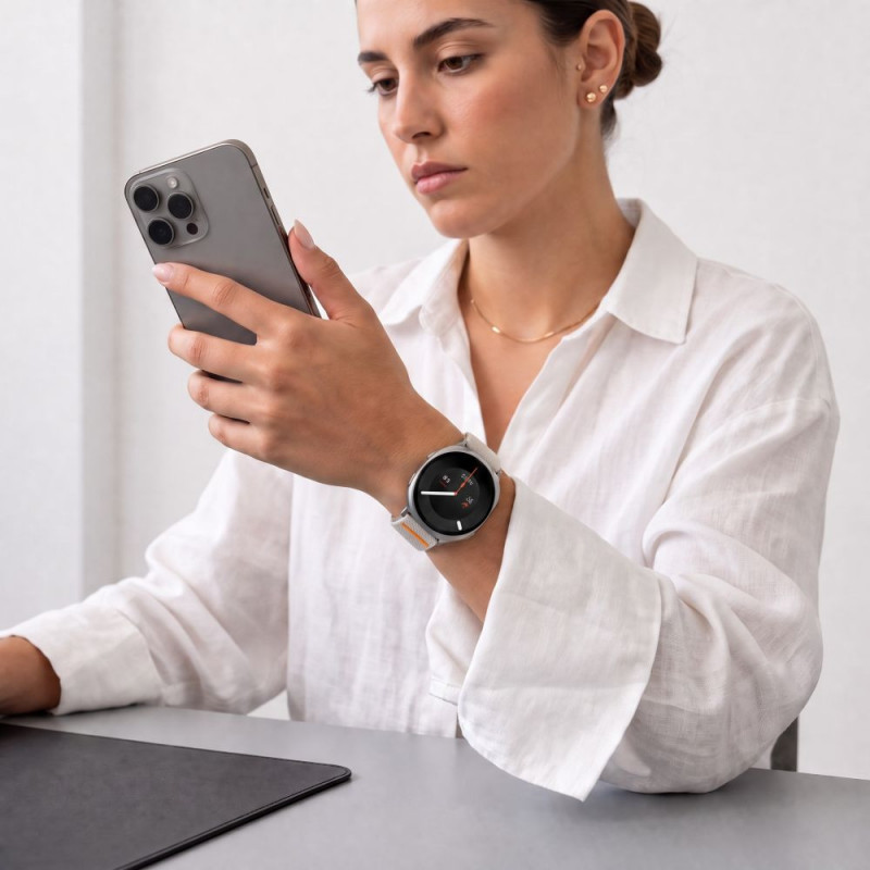 Tech-Protect Nylon Clasp siksniņa pulkstenim Samsung Galaxy Watch 8 / 9 / Classic 40 / 44 / 46 mm, Starlight