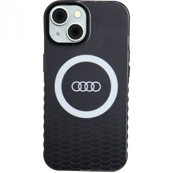 Audi IML Big Logo MagSafe aizsargvāciņš iPhone 15 / 14 / 13, melns (AUDI000075)