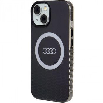 Audi IML Big Logo MagSafe aizsargvāciņš iPhone 15 / 14 / 13, melns (AUDI000075)