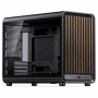Jonsbo D33 Wood datora korpuss, Micro-ATX, mATX, rūdīts stikls, melns, koka