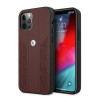 BMW BMHCP12LRSPPR Curve Perforate ādas cietais vāciņš, saderīgs ar Apple iPhone 12 Pro Max, sarkans
