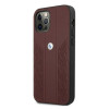 BMW BMHCP12LRSPPR Curve Perforate ādas cietais vāciņš, saderīgs ar Apple iPhone 12 Pro Max, sarkans
