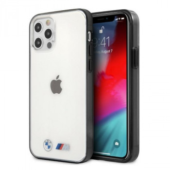 BMW BMHCP12LMBTOK Sandblast cietais apvalks tālrunim Apple iPhone 12 Pro Max, caurspīdīgs