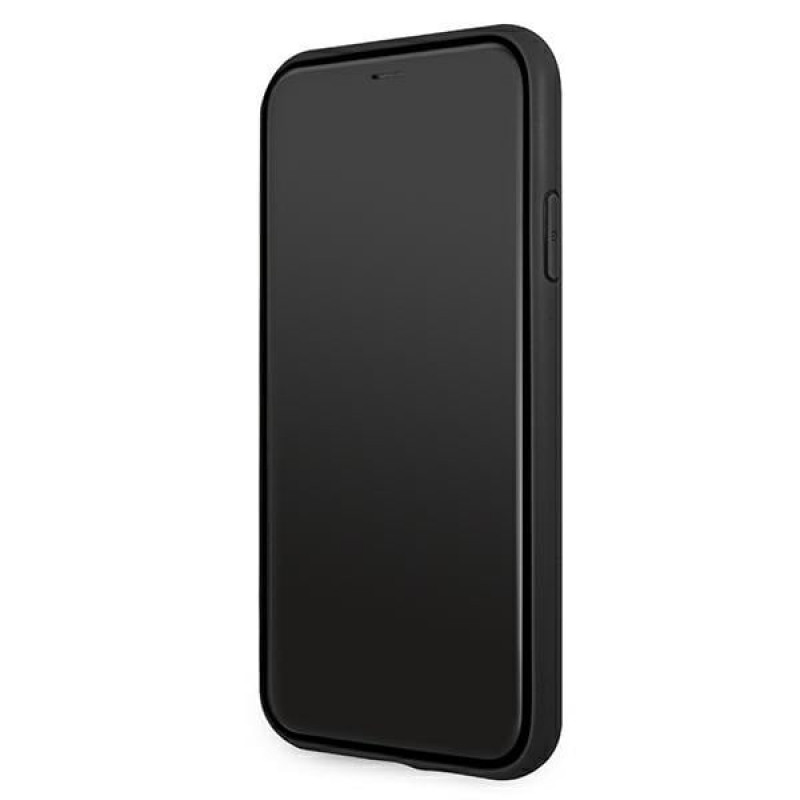 BMW BMHCN61RSPPR Leather Curve Perforate cietais apvalks tālrunim Apple iPhone 11, sarkans