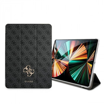 Guess GUIC12G4GFGR 4G Collection grāmatveida apvalks planšetei Apple iPad Pro 12.9 2021, pelēks